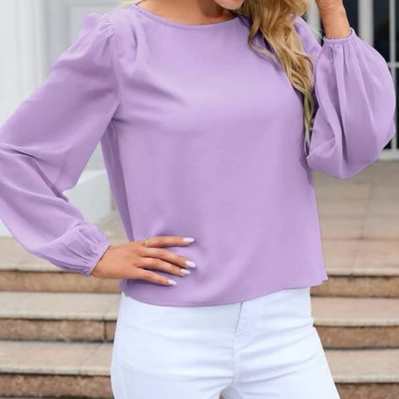 Lantern sleeve blouse - Picture 7 of 16